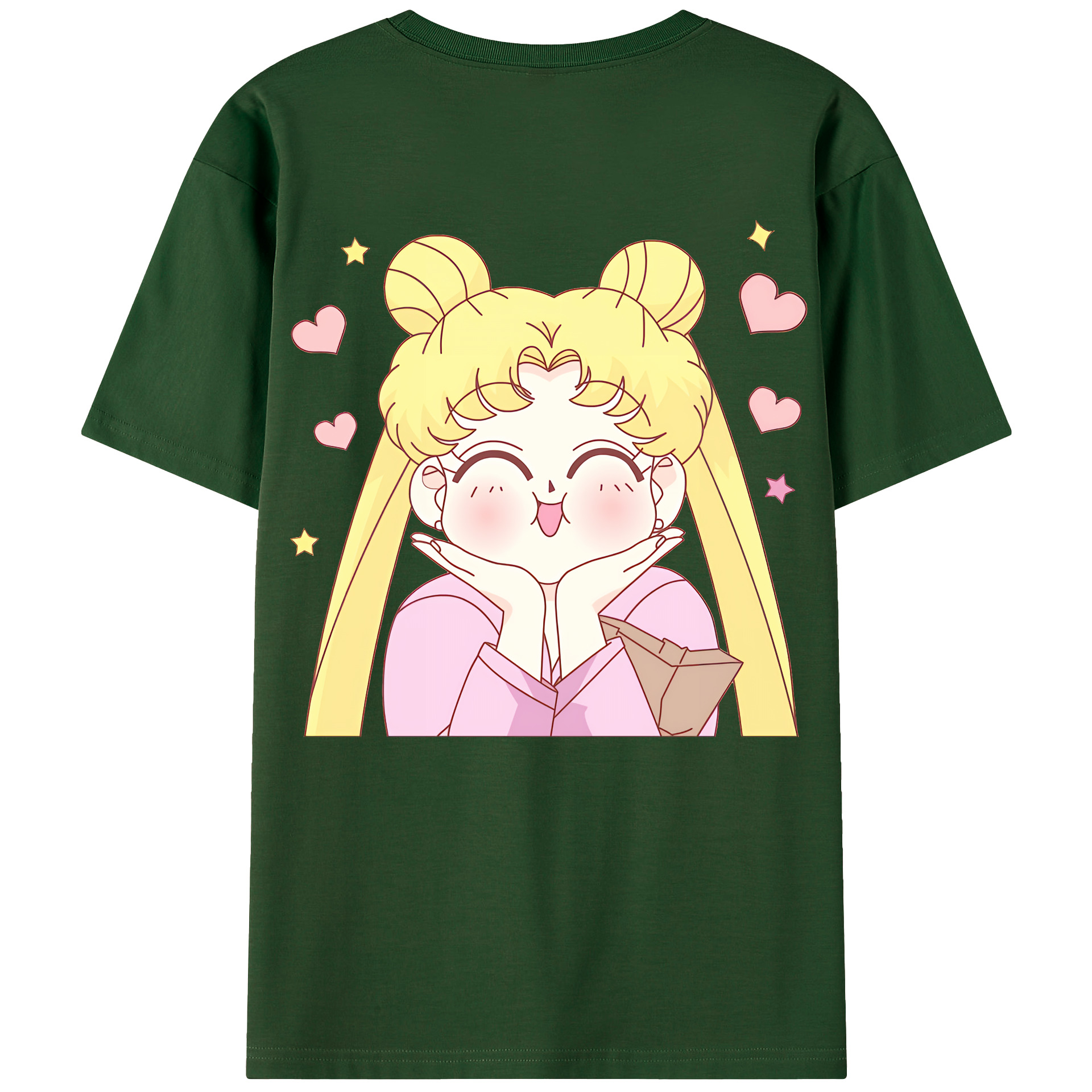 （画像用） 美少女戦士セーラームーン 愛野 美奈子 あいの みなこ Sailor Moon Aino Minako 綿100％半袖Tシャツ（背面プリント）